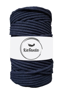 Bavlněná šňůra KaFanta 5 mm - tmavě modrá