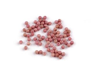 Minerální korálky Rodonit růžový Ø4 mm - 10 ks