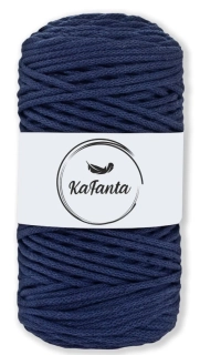 Bavlněná šňůra KaFanta 3 mm - tmavě modrá