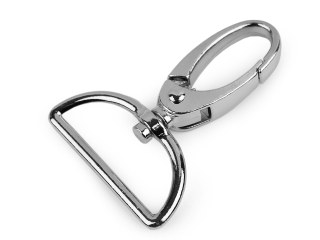 Kovová karabina průvlek 32 mm - nikl II. 