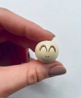 Dřevěný korálek s velkými řasami Ø20 mm