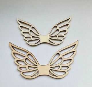Andělská křídla Adele vetší 10cm - dřevěný výřez