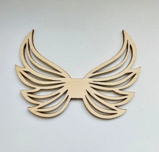 Andělská křídla Dafne menší 8cm - dřevěný výřez