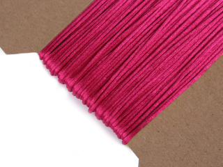 Saténová šňůrka 1mm - tmavě růžová