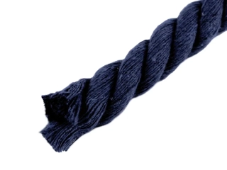 Bavlněná šňůra na výrobu macrame duhy Ø12 mm - tmavě modrá