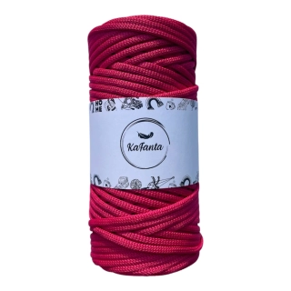 Polyesterová příze plochá 5mm/100m fuchsie