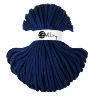 Bobbiny Jumbo 9 mm prémiová bavlněná šňůra - Ink Blue