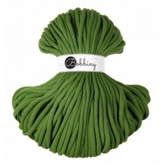 Bobbiny Jumbo 9 mm prémiová bavlněná šňůra - Moss Green