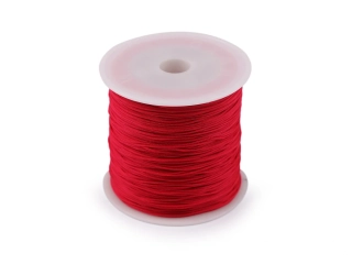 Polyesterová šňůrka PES 0,8 mm - červená