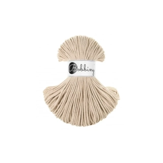Bobbiny Junior 3 mm – bavlněná šňůra 100 m Warm Beige
