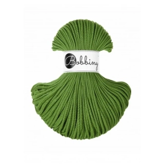 Bobbiny Junior 3 mm – bavlněná šňůra 100 m Moss Green