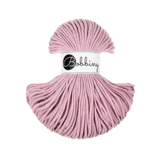 Bobbiny Junior 3 mm – bavlněná šňůra 100 m Dusty Rose
