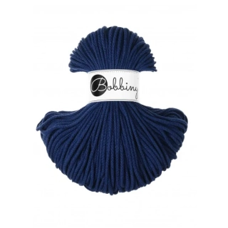 Bobbiny Junior 3 mm – bavlněná šňůra 100 m Ink Blue