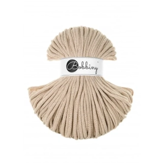 Bobbiny Premium 5 mm Warm Beige – bavlněná šňůra 100 m | Macramé a háčkování