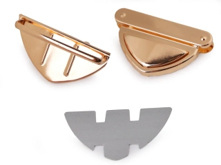 Magnetické zapínání na kabelku/batoh 50 × 25 mm – růžově zlaté