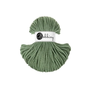 Bobbiny Classic 4 mm Eucalyptus Green – bavlněná šňůra 100 m na macramé a háčkování