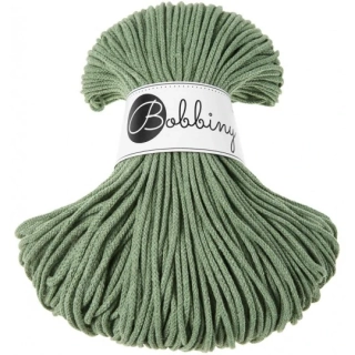 Bobbiny Junior 3 mm – bavlněná šňůra 100 m Eucalyptus Green