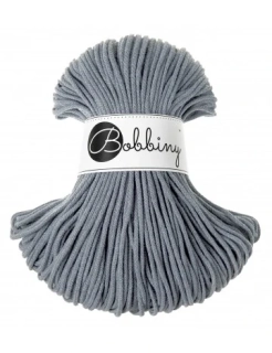 Bobbiny Junior 3 mm – bavlněná šňůra 100 m Steel