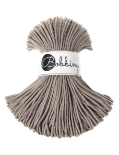 Bobbiny Junior 3 mm – bavlněná šňůra 100 m Coffee