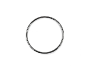 Kovový kruh Ø 10 cm – silný 4,5 mm / ucho na tašku – nikl černý