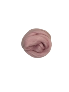Ovčí rouno Merino česané 20 g – růžová baby