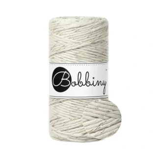 Bobbiny Macrame Regular 3mm - Shiny Cashmere Beige