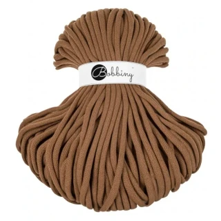 Bobbiny Jumbo 9 mm prémiová bavlněná šňůra - Caramel