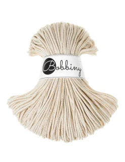 Bobbiny Junior 3 mm – bavlněná šňůra 100 m Golden Natural