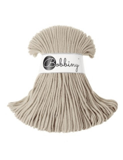 Bobbiny Junior 3 mm – bavlněná šňůra 100 m Beige