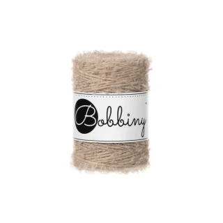 Bobbiny Bouclé 1,5 mm - macramé šňůra s alpakou, 100 m - Sand