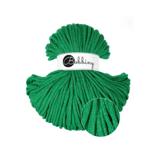 Bobbiny Premium 5 mm – Shiny Jade Green, 100 m