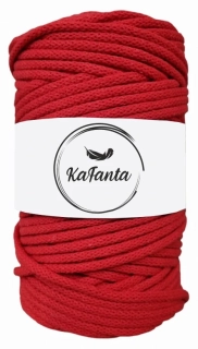 Bavlněná šňůra KaFanta 5 mm - červená