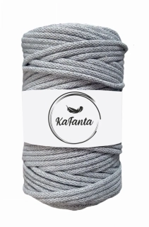 Bavlněná šňůra KaFanta 5 mm - šedá