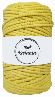 Bavlněná šňůra KaFanta 5 mm - citrónově žlutá