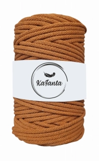 Bavlněná šňůra KaFanta 5 mm - dýňová
