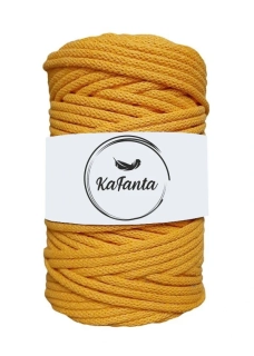 Bavlněná šňůra KaFanta 5 mm - žlutá