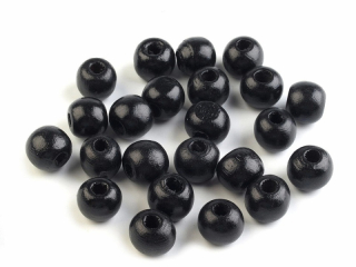 Dřevěný korálek Ø10 mm - černý