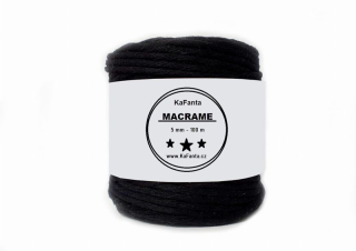 Macrame příze KaFanta 5mm/100m - černá