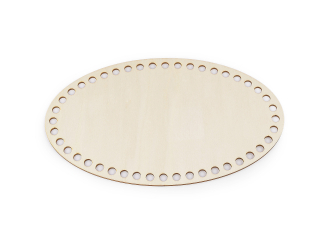 Dřevěné dno na pletení/výrobu košíků ovál 15x25 cm - přírodní