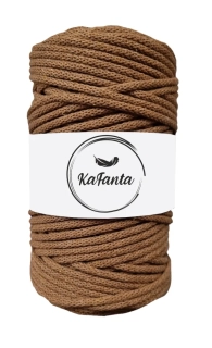 Bavlněná šňůra KaFanta 5 mm - karamelová