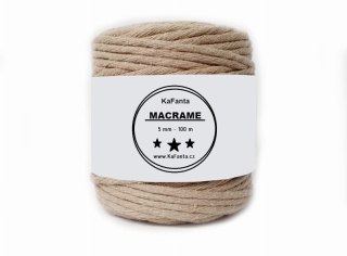 Macrame příze KaFanta 5mm/100m - béžová